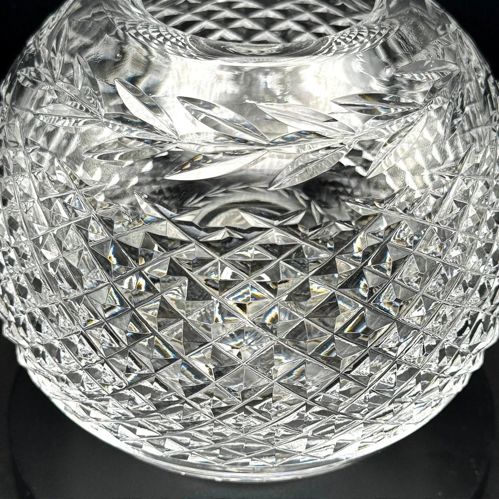 Vintage Waterford Lismore Rose Bowl Cut Crystal Centerpiece Gothic Mark Ireland